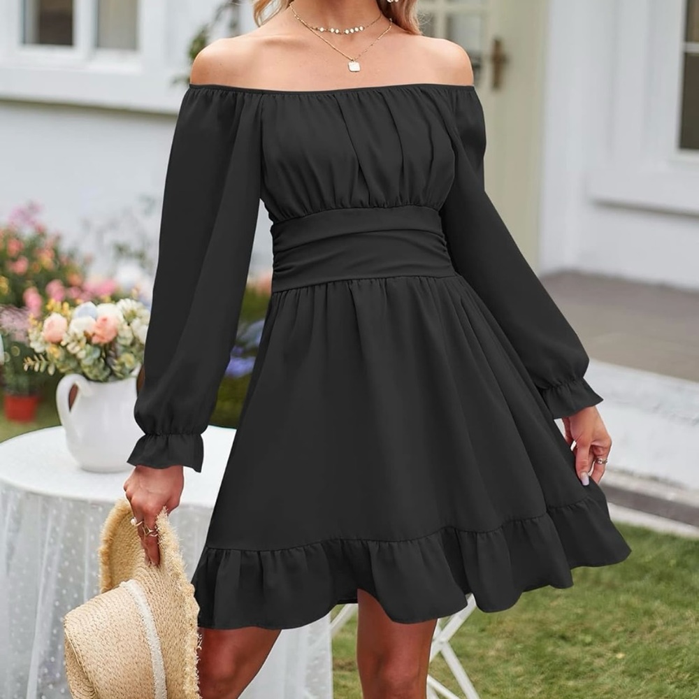 Black summer fall dress size M